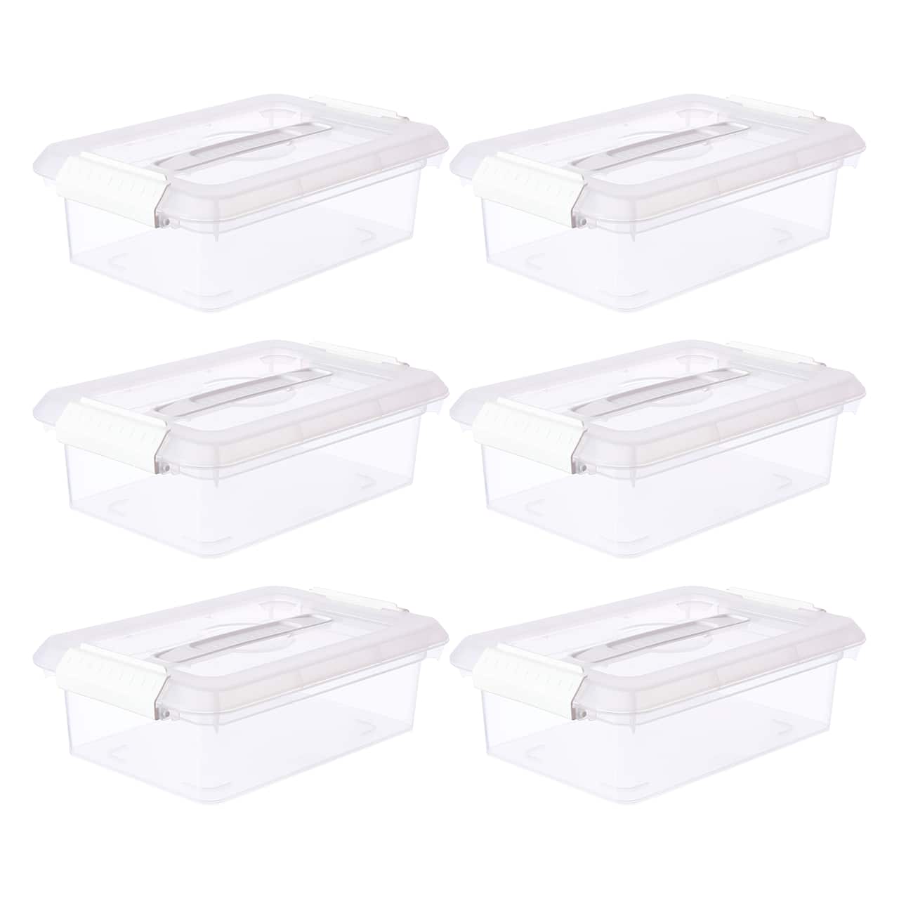 6 Pack: 3.4qt. Storage Bin with Lid by Simply Tidy™